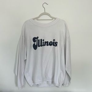 Illinois White Pullover - Size Large